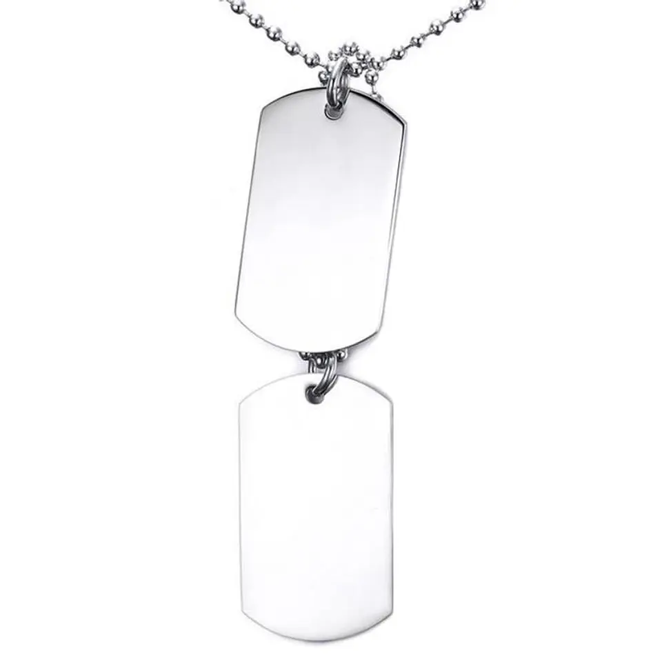 Colgante doble etiqueta estilo militar cupimatch unisex 1