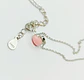 Colgante gargantilla Corazón Rosa Pastel plata fina ley S925 - Miniatura 7