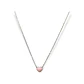 Colgante gargantilla Corazón Rosa Pastel plata fina ley S925 - Miniatura 1