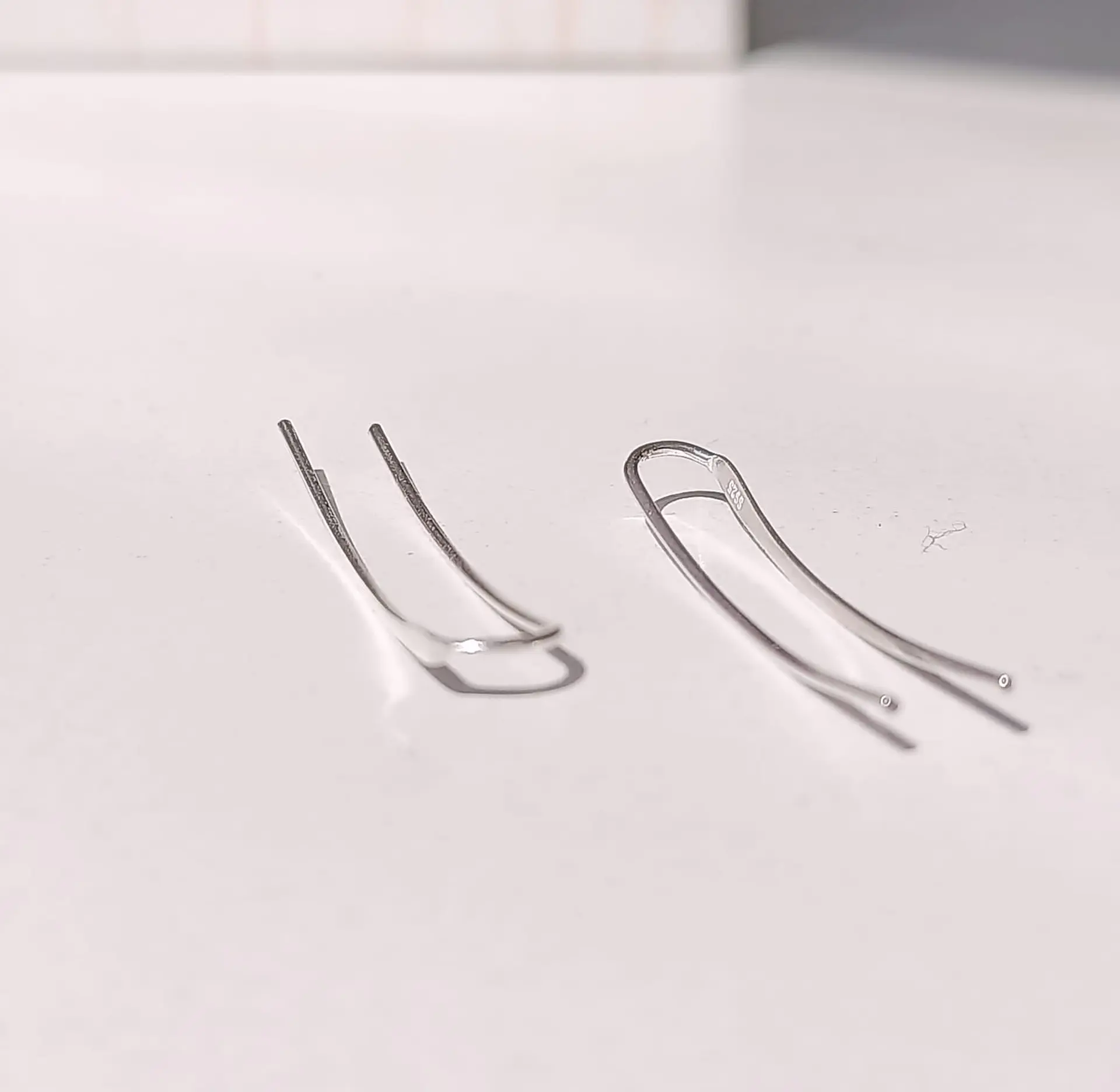 Aros Plata fina 925 Clip earcuff Minimalista Trepador 11