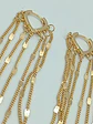 Pendientes Tipo Cascada Largos bañados en oro 14kl - Miniatura 3
