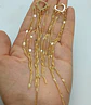 Pendientes Tipo Cascada Largos bañados en oro 14kl - Miniatura 6