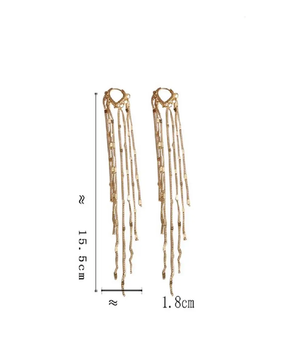 Pendientes Tipo Cascada Largos bañados en oro 14kl 7