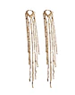 Pendientes Tipo Cascada Largos bañados en oro 14kl - Miniatura 1