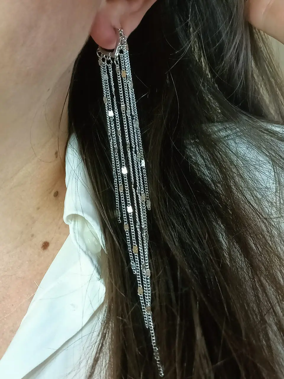 Pendientes Tipo Cascada Largos 8