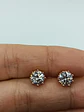 Aros Puntos de Luz Plata fina ley S925 baño de oro rosa 18k - Miniatura 7