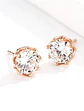 Aros Puntos de Luz Plata fina ley S925 baño de oro rosa 18k - Miniatura 3