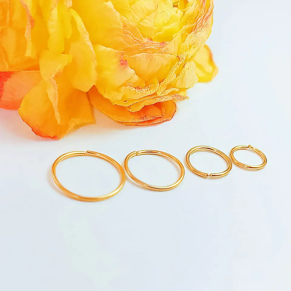 Set 4 Piercing ideal septum Distintos colores Aros Nostril Daith Tragus Helix Pack Punk 19
