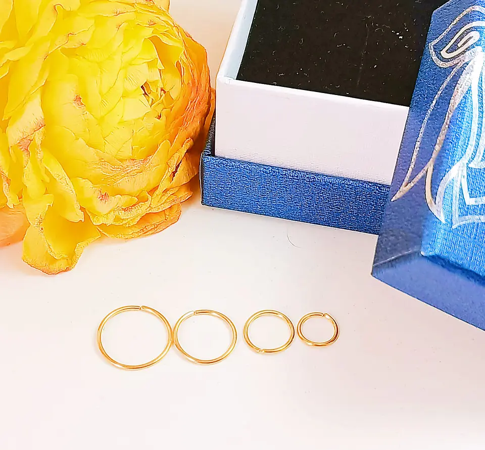 Set 4 Piercing ideal septum Distintos colores Aros Nostril Daith Tragus Helix Pack Punk 20