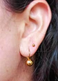 Pack Aros Abridor Argollas Huggies esfera chapada en oro 18k - Miniatura 4