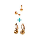 Pack Aros Abridor Argollas Huggies esfera chapada en oro 18k - Miniatura 1