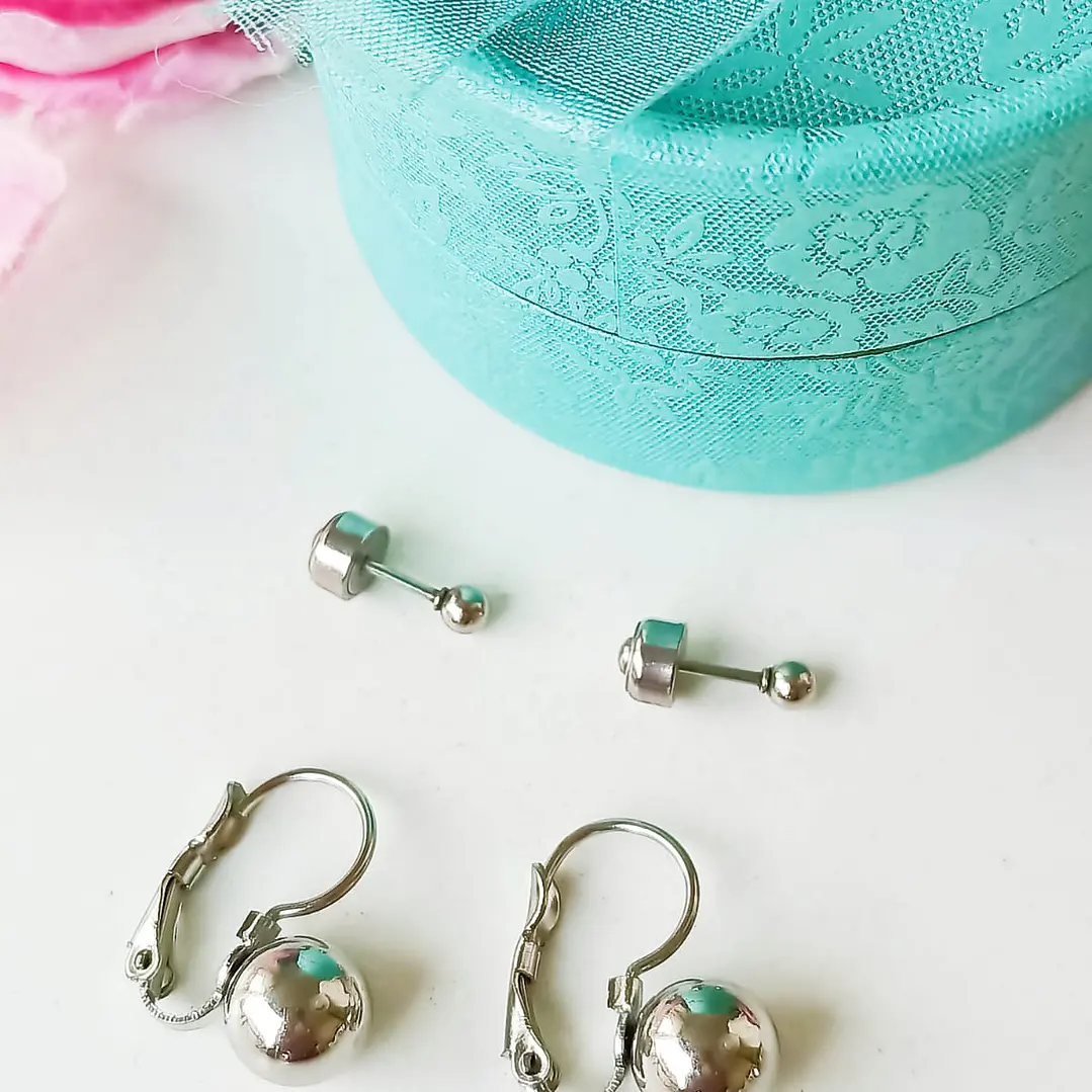 Pendientes Mujer - Pack 3 Pares (flor 5mm, Aros Lisos 14mm, Aros Con Circonitas), Hipoalergénicos, Baño Oro 14k