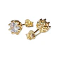 Pack Aros Punto De Luz Argollas Huggies Plata Bañado Oro 18k - Miniatura 7