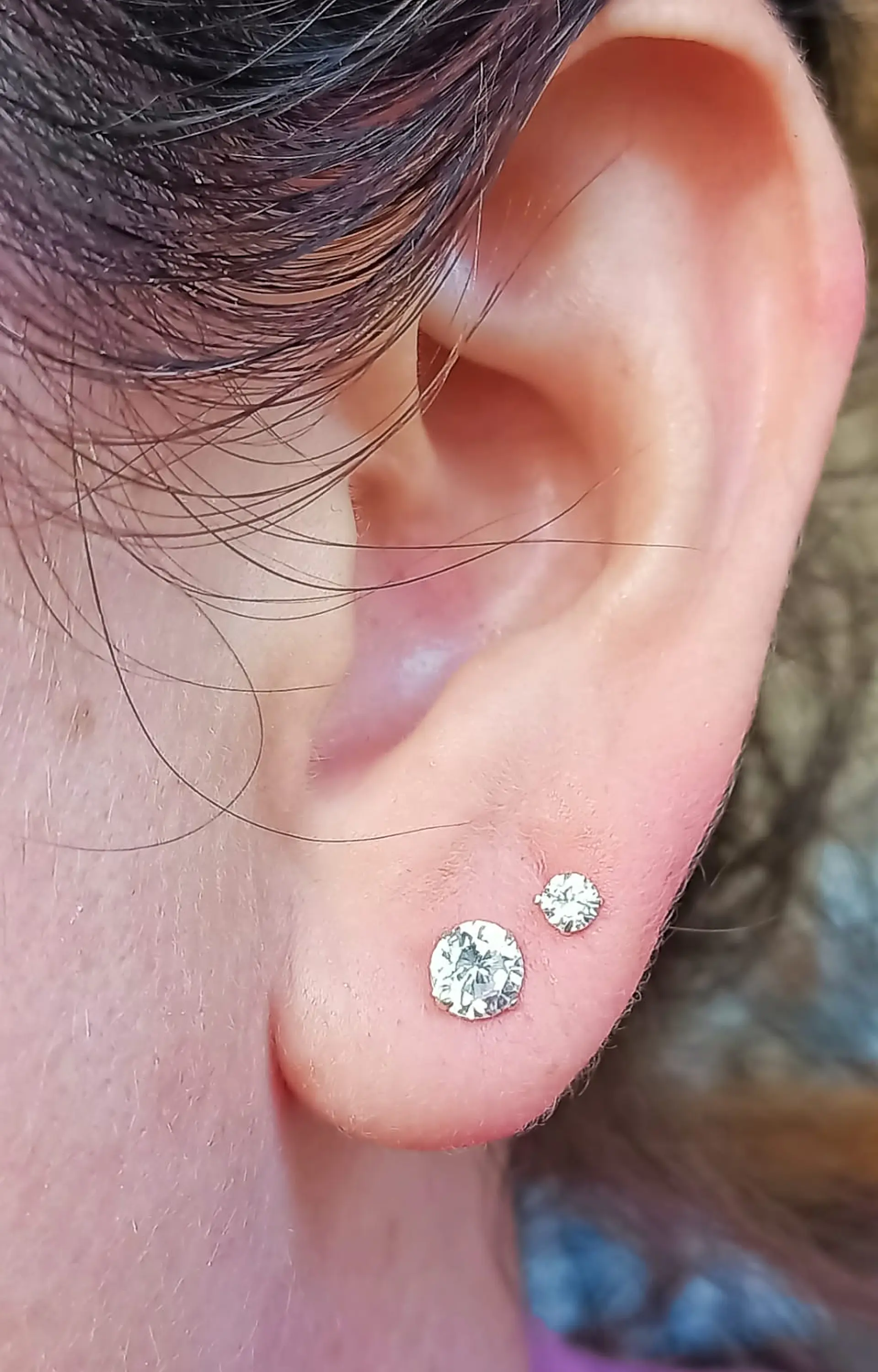Set Aros Conjunto Punto De Luz Zirconia Plata Fina 3mm 5mm 3