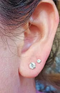 Set Aros Conjunto Punto De Luz Zirconia Plata Fina 3mm 5mm - Miniatura 3
