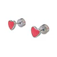 Aros Abridores Presión Corazón Rojo Hipoalergenicos  - Miniatura 1