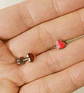 Aros Abridores Presión Corazón Rojo Hipoalergenicos  - Miniatura 5