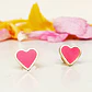 Aros Abridores Presion Corazon Rojo Chapados En Oro 18k Bebe - Miniatura 4