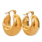 Argollas Hoop Chunky Liviana Chapada En Oro 18k - Miniatura 1