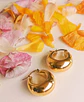 Argollas Hoop Chunky Liviana Chapada En Oro 18k - Miniatura 4