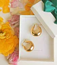 Argollas Hoop Chunky Liviana Chapada En Oro 18k - Miniatura 2