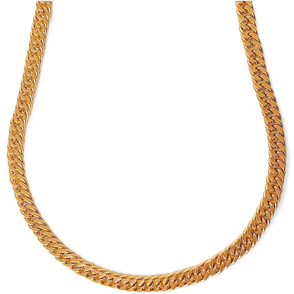 Cadena Eslabones 6mm Chapada En Oro 18k Sin genero 1