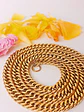 Cadena Eslabones 6mm Chapada En Oro 18k Sin genero - Miniatura 8