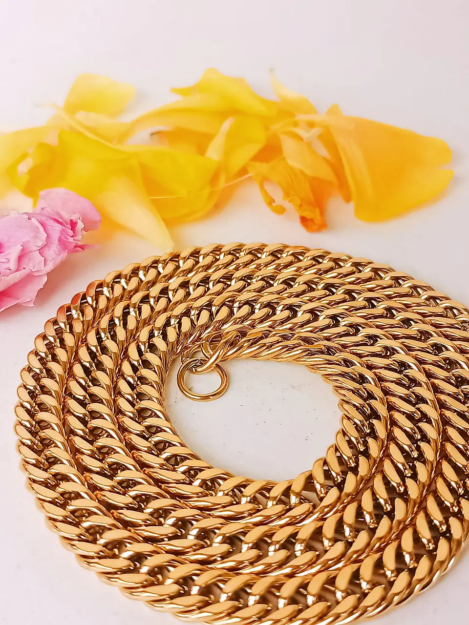 Cadena Eslabones 6mm Chapada En Oro 18k Sin genero 8
