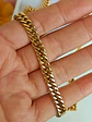 Cadena Eslabones 6mm Chapada En Oro 18k Sin genero - Miniatura 11