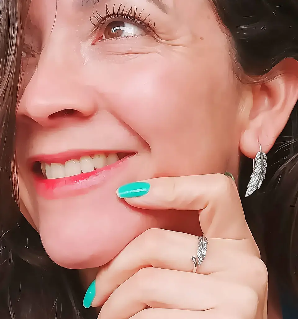 Set Aros Anillo Ajustable Alas Plata Fina 925 Zirconias Pave 3