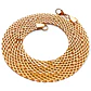 Cadena Tejido de Malla Chunky 6mm Chapada En Oro 18k - Miniatura 1