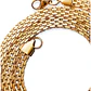 Cadena Tejido de Malla Chunky 6mm Chapada En Oro 18k - Miniatura 5