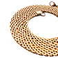 Cadena Tejido de Malla Chunky 6mm Chapada En Oro 18k - Miniatura 10