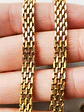 Cadena Tejido de Malla Chunky 6mm Chapada En Oro 18k - Miniatura 6