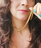 Cadena Tejido de Malla Chunky 6mm Chapada En Oro 18k - Miniatura 3