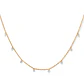 Cadena Colgante Punto De Luz Zirconia Chapado En Oro 18k - Miniatura 1
