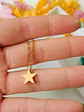 Cadena Colgante Estrella Minimalista Niña Chapada En Oro 18k - Miniatura 4