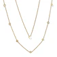 Conjunto Multicapa Colgante Largo Luna Chapado En Oro 18k - Miniatura 1