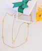 Conjunto Multicapa Colgante Largo Luna Chapado En Oro 18k - Miniatura 4