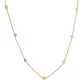 Colgante Largo Minimalista Punto De Luz Chapado En Oro 18k - Miniatura 1