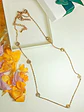 Colgante Largo Minimalista Punto De Luz Chapado En Oro 18k - Miniatura 4