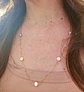 Colgante Largo Minimalista Punto De Luz Chapado En Oro 18k - Miniatura 5