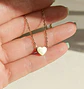 Cadena Corazon Golden Minimalista Chapada En Oro 18k - Miniatura 5