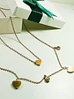 Conjunto Multicapa Colgante Corazón Chapado En Oro 18k Amor - Miniatura 2