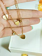 Conjunto Multicapa Colgante Corazón Chapado En Oro 18k Amor - Miniatura 4