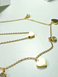 Conjunto Multicapa Colgante Corazón Chapado En Oro 18k Amor - Miniatura 5