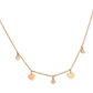 Cadena Colgante Punto De Luz Corazones Chapado En Oro 18k - Miniatura 1