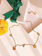 Cadena Colgante Punto De Luz Corazones Chapado En Oro 18k - Miniatura 2