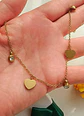 Cadena Colgante Punto De Luz Corazones Chapado En Oro 18k - Miniatura 4