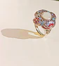 Anillo Ajustable Chapado En Plata 925 Calcedonia Joya Étnica - Miniatura 10